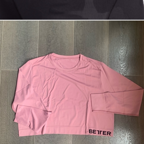 BETTER BODIES Tops - Better Bodies Rockaway Seamless Long Sleeve - Heather Pink
